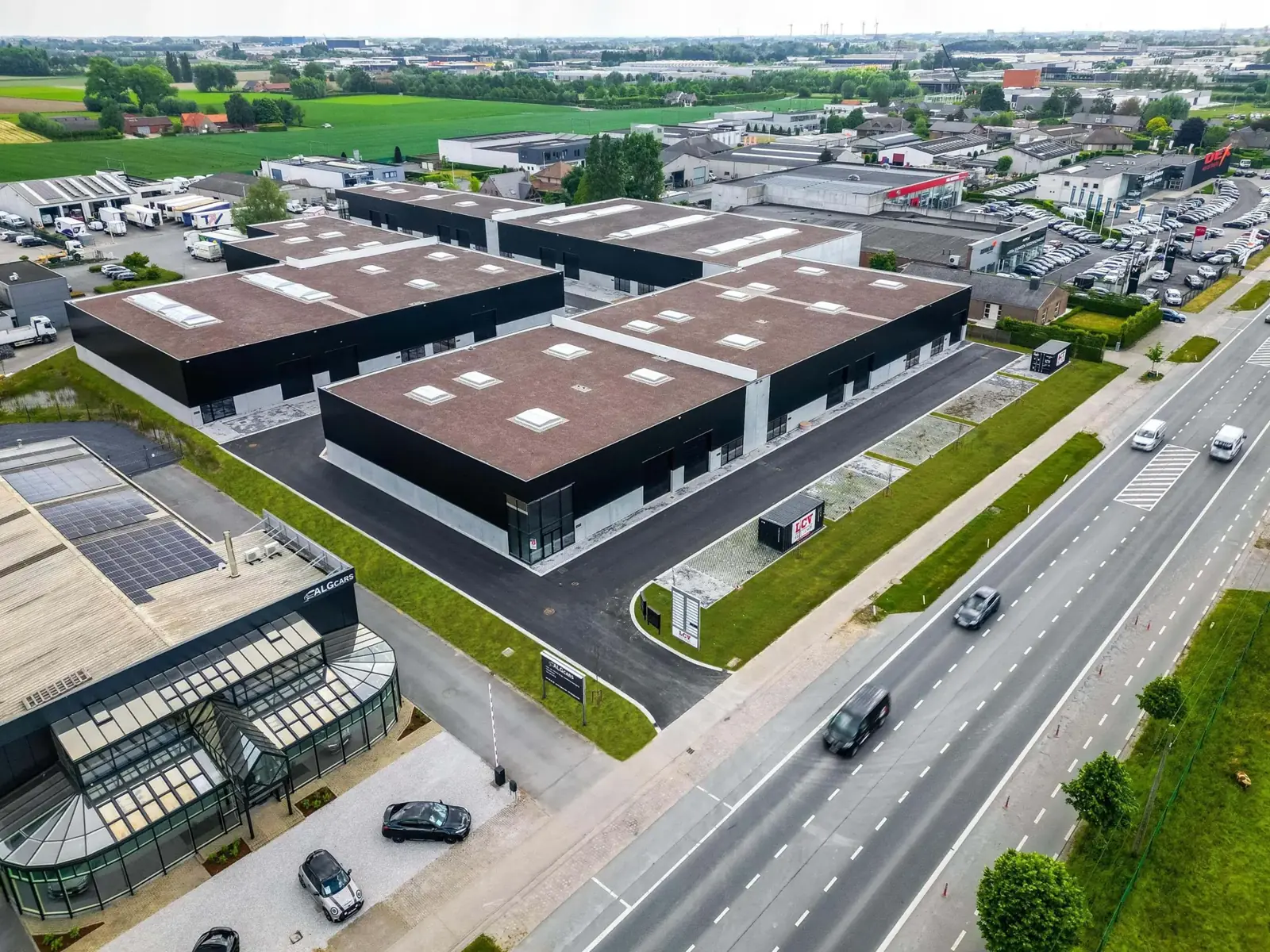 Dronebeeld van he project - overzichtsbeeld van in de lucht.